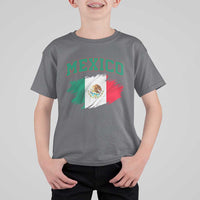 Retro Vintage Mexico Flag T Shirt For Kid Mexican Pride Gift