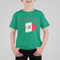 Retro Vintage Mexico Flag T Shirt For Kid Mexican Pride Gift