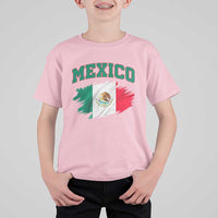 Retro Vintage Mexico Flag T Shirt For Kid Mexican Pride Gift