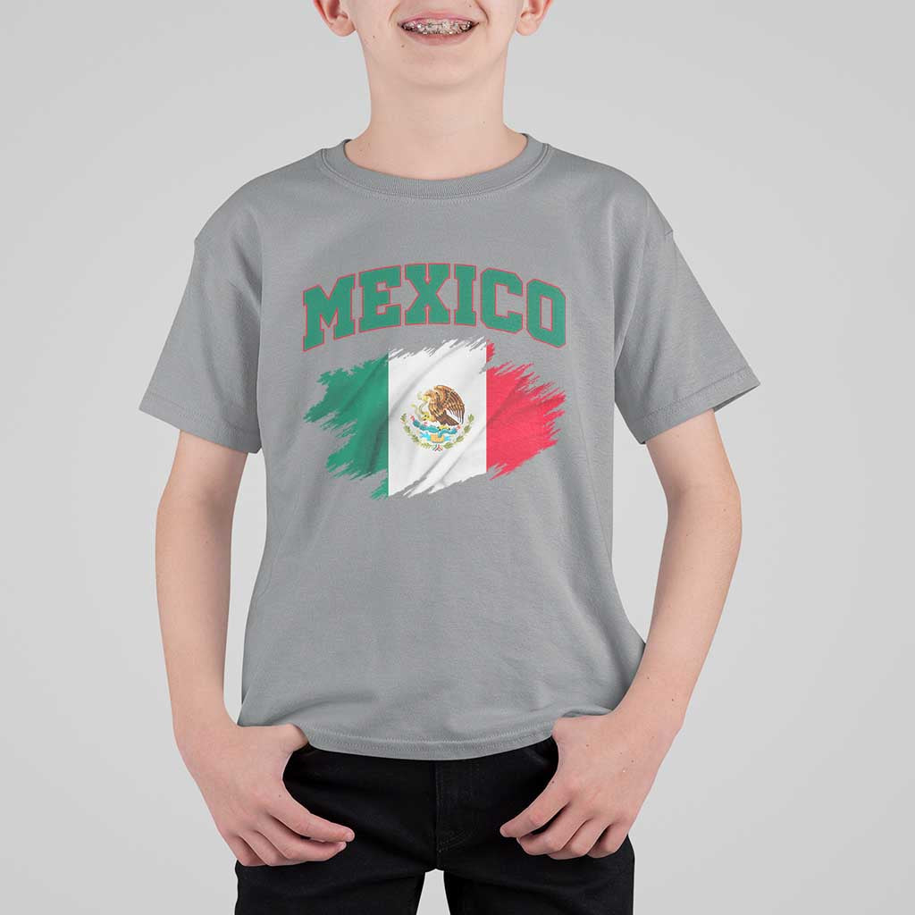 Retro Vintage Mexico Flag T Shirt For Kid Mexican Pride Gift