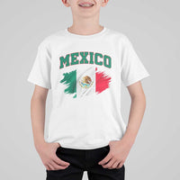 Retro Vintage Mexico Flag T Shirt For Kid Mexican Pride Gift