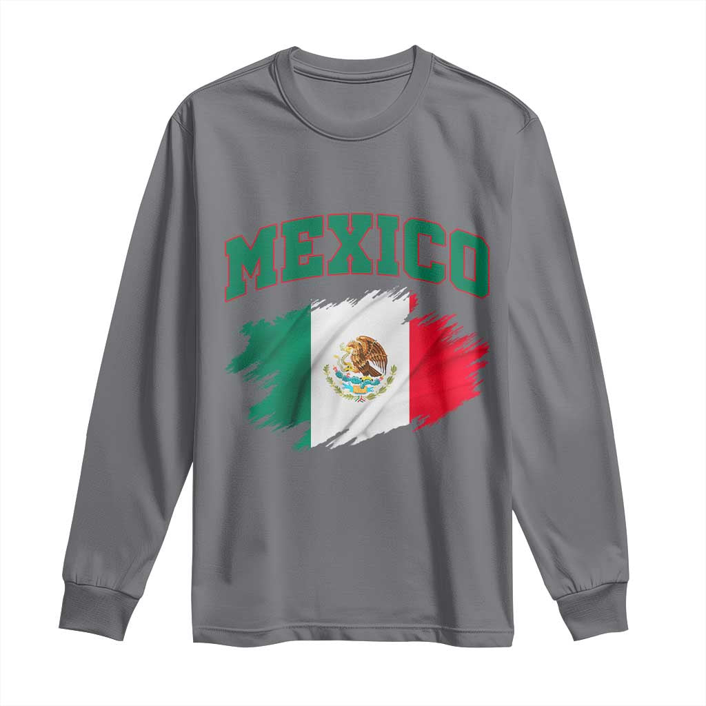 Retro Vintage Mexico Flag Long Sleeve Shirt Mexican Pride Gift