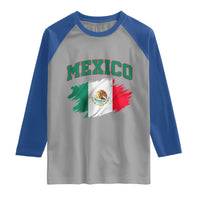 Retro Vintage Mexico Flag Raglan Shirt Mexican Pride Gift