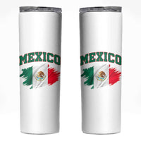 Retro Vintage Mexico Flag Skinny Tumbler Mexican Pride Gift