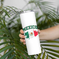 Retro Vintage Mexico Flag Skinny Tumbler Mexican Pride Gift