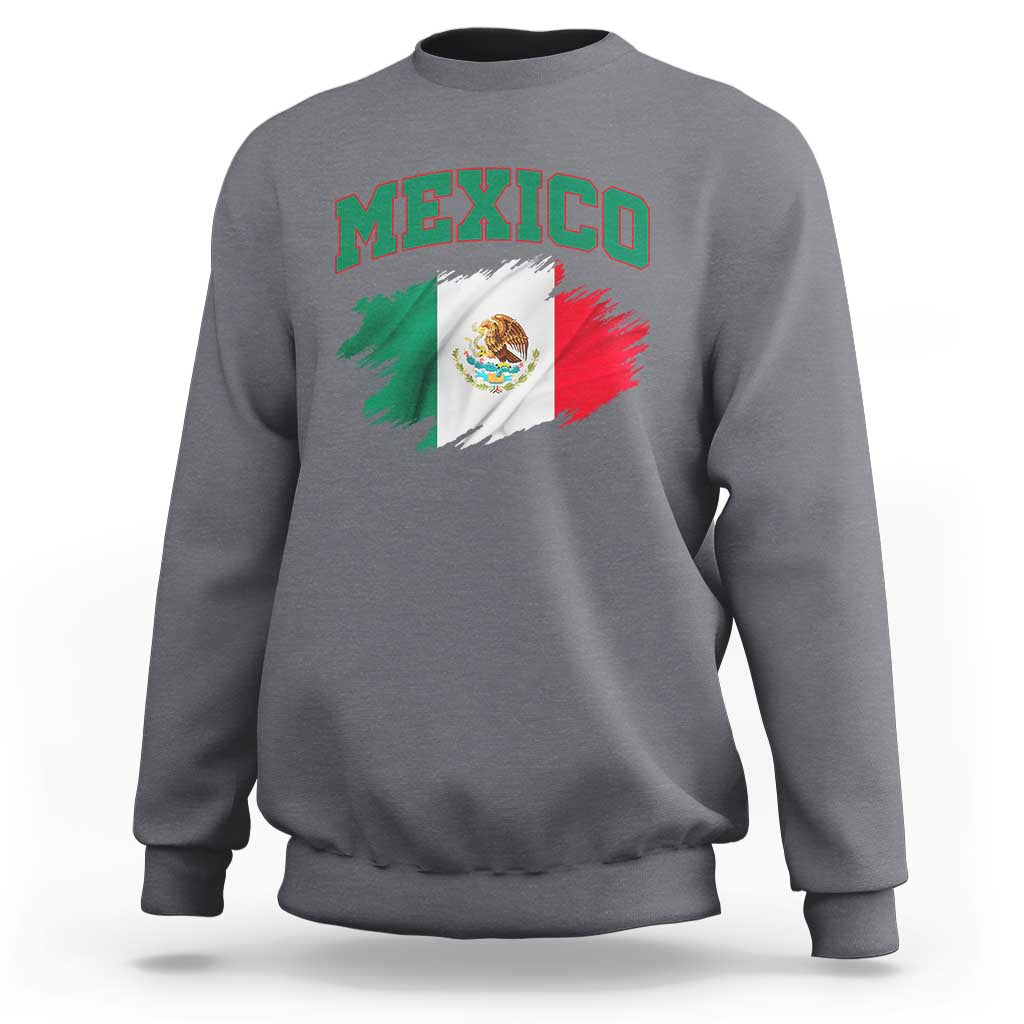 Retro Vintage Mexico Flag Sweatshirt Mexican Pride Gift