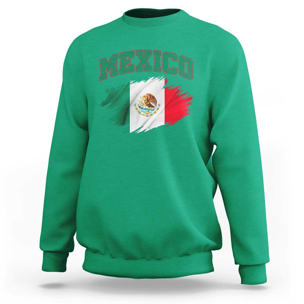 Retro Vintage Mexico Flag Sweatshirt Mexican Pride Gift