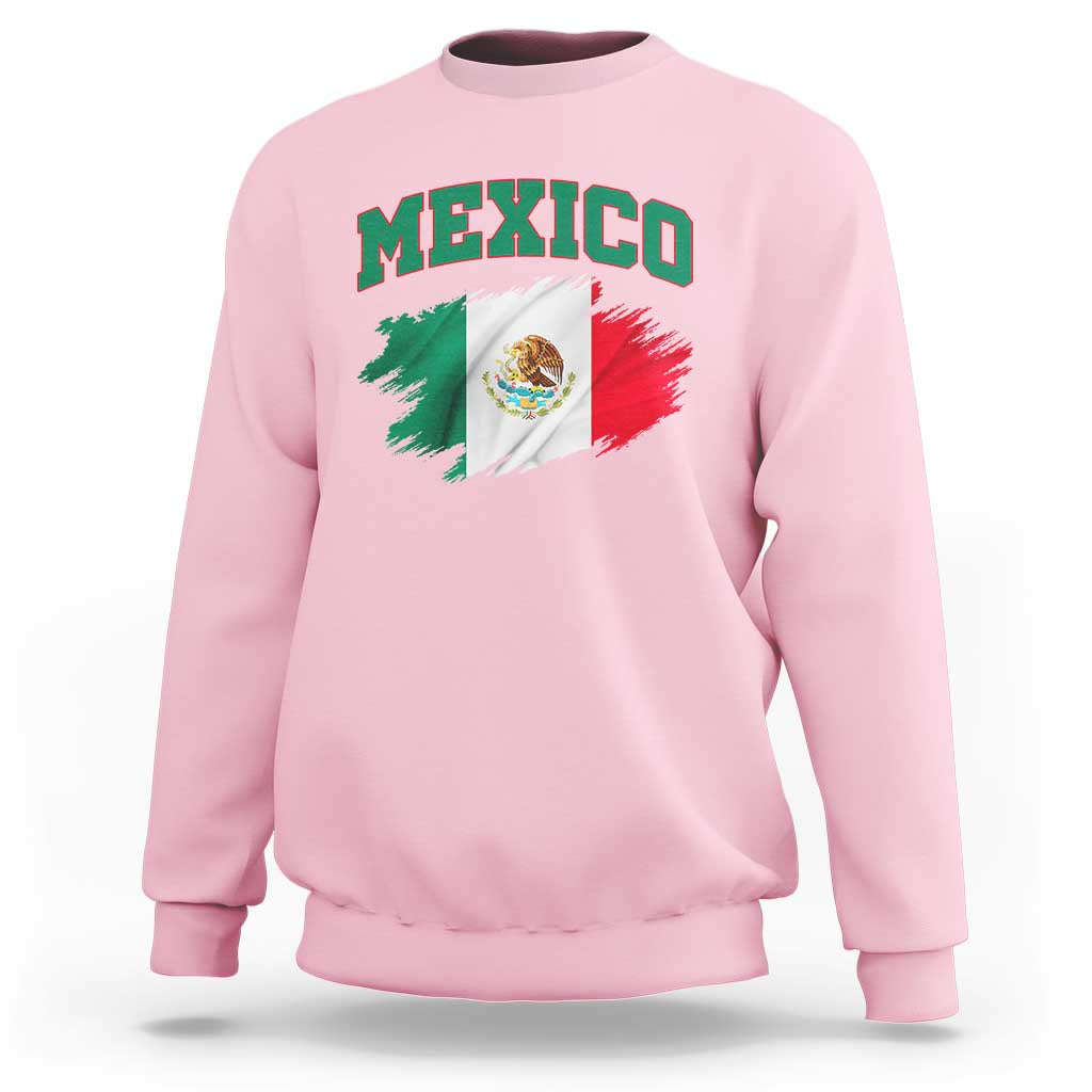 Retro Vintage Mexico Flag Sweatshirt Mexican Pride Gift