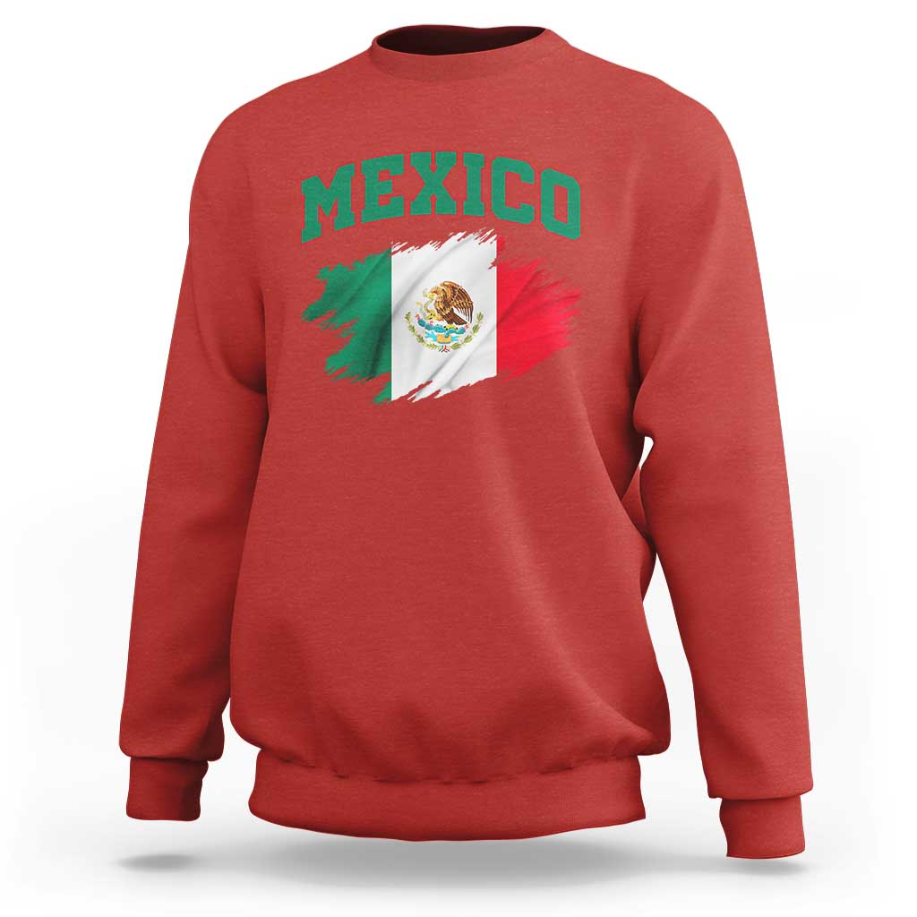 Retro Vintage Mexico Flag Sweatshirt Mexican Pride Gift