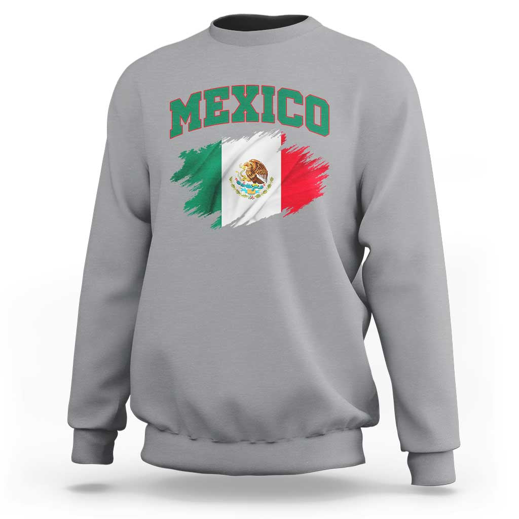 Retro Vintage Mexico Flag Sweatshirt Mexican Pride Gift