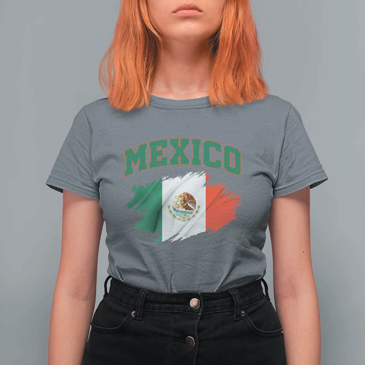 Retro Vintage Mexico Flag T Shirt For Women Mexican Pride Gift