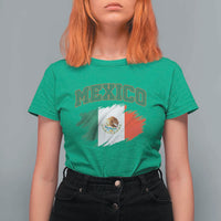 Retro Vintage Mexico Flag T Shirt For Women Mexican Pride Gift