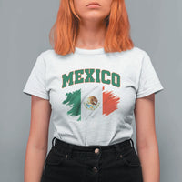 Retro Vintage Mexico Flag T Shirt For Women Mexican Pride Gift