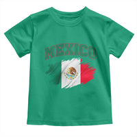 Retro Vintage Mexico Flag Toddler T Shirt Mexican Pride Gift