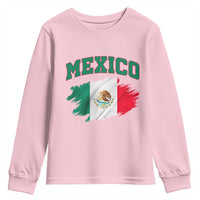 Retro Vintage Mexico Flag Youth Sweatshirt Mexican Pride Gift