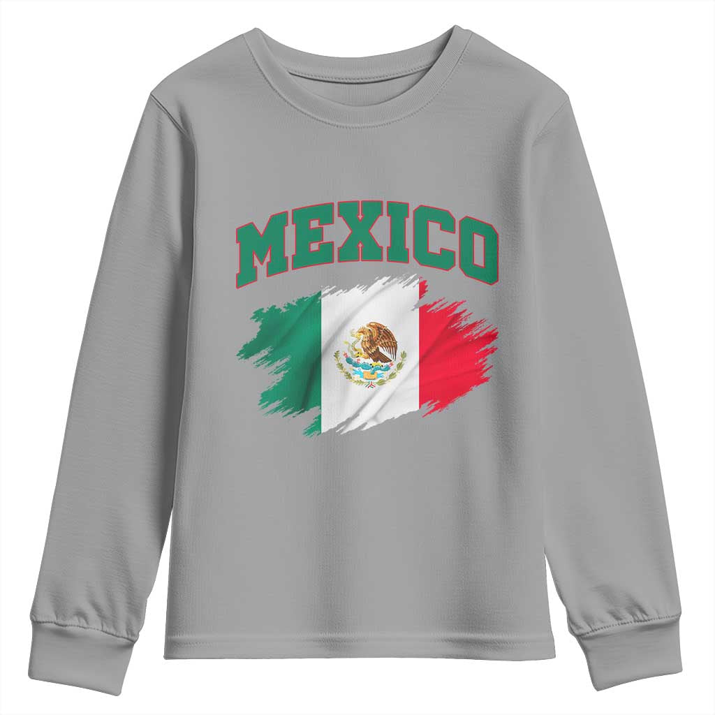 Retro Vintage Mexico Flag Youth Sweatshirt Mexican Pride Gift