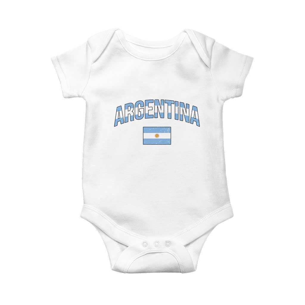 Throwback Argentina Pride Baby Onesie Vintage Flag Heritage Gift