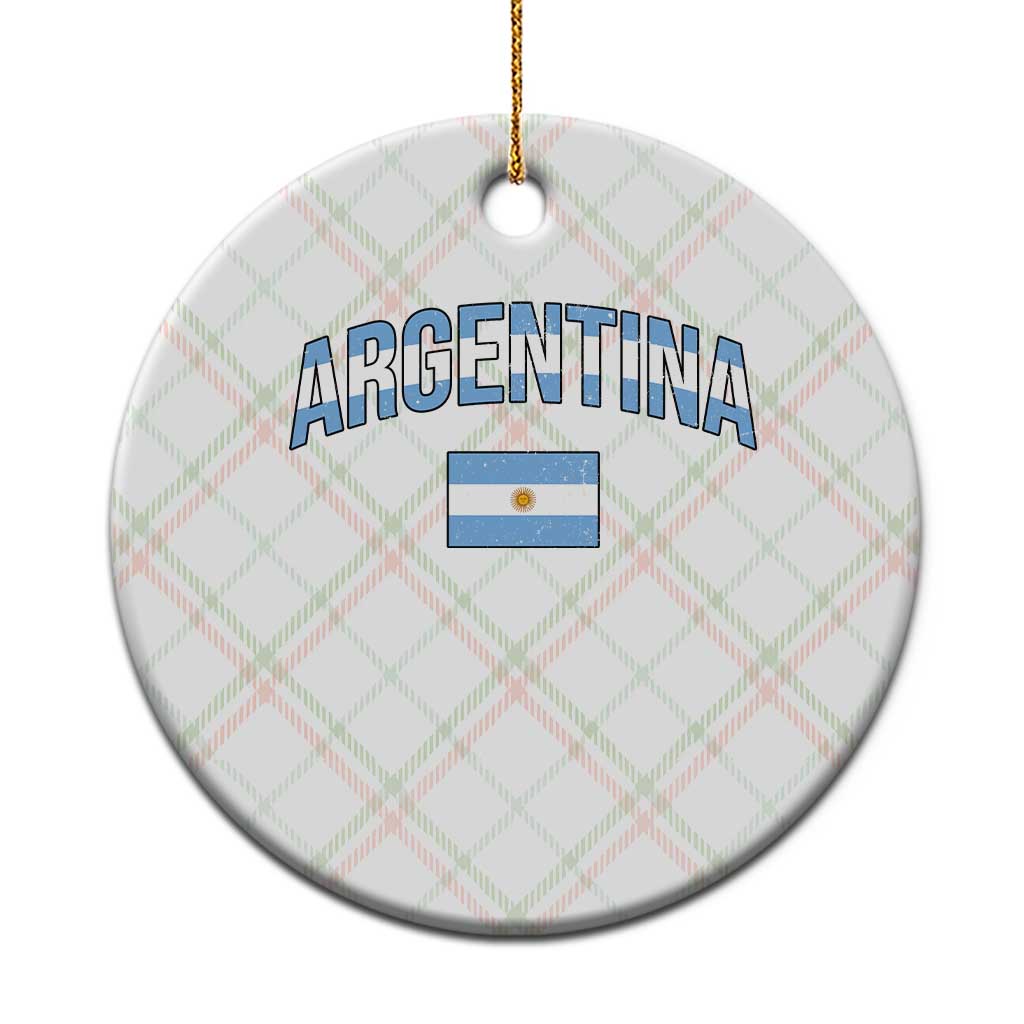 Throwback Argentina Pride Ceramic Ornament Vintage Flag Heritage Gift