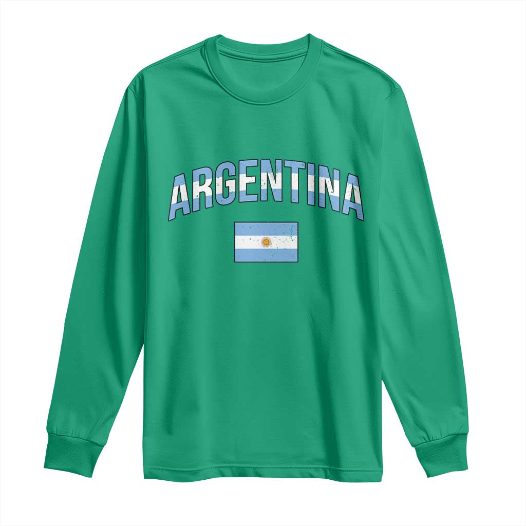 Throwback Argentina Pride Long Sleeve Shirt Vintage Flag Heritage Gift