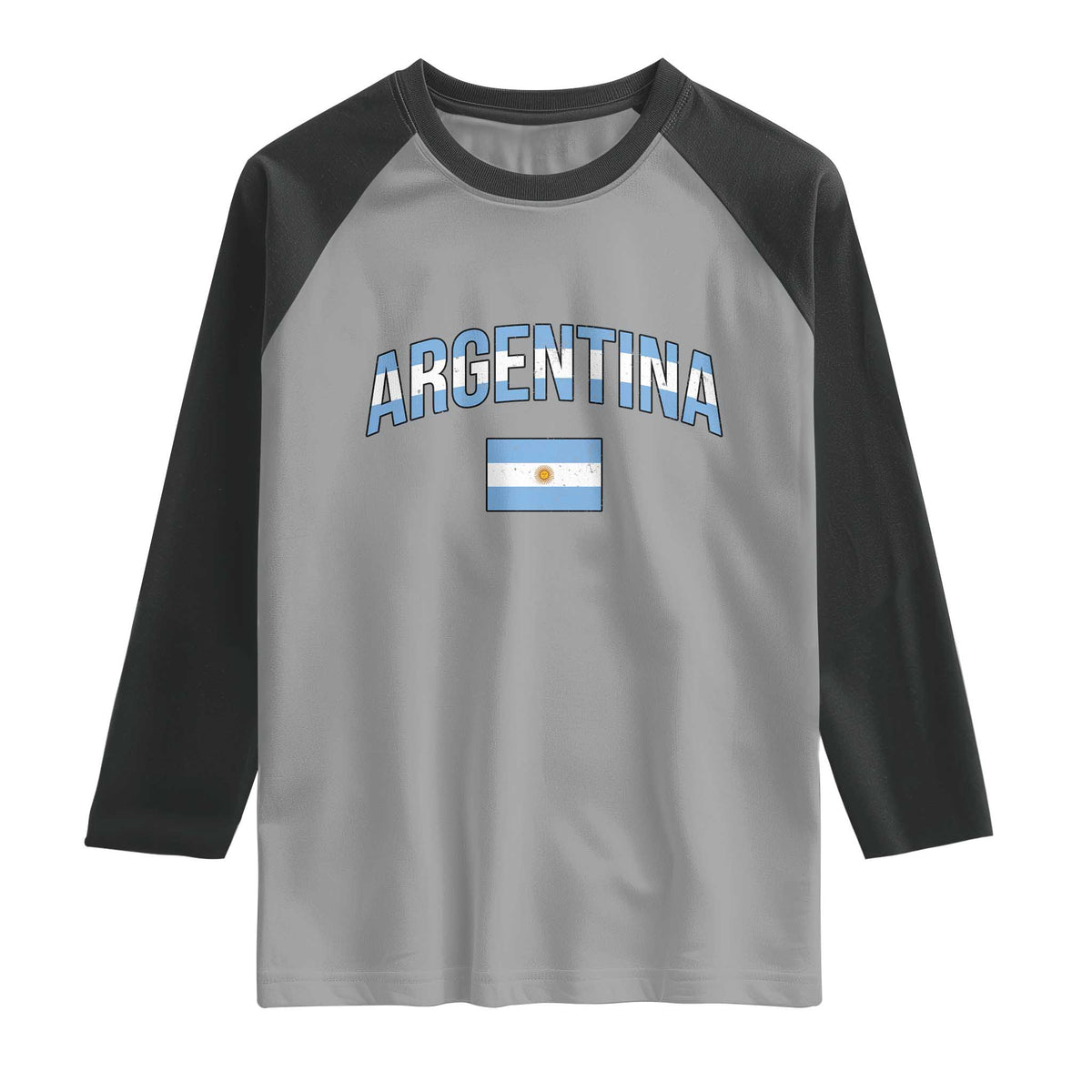 Throwback Argentina Pride Raglan Shirt Vintage Flag Heritage Gift