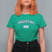 Throwback Argentina Pride T Shirt For Women Vintage Flag Heritage Gift