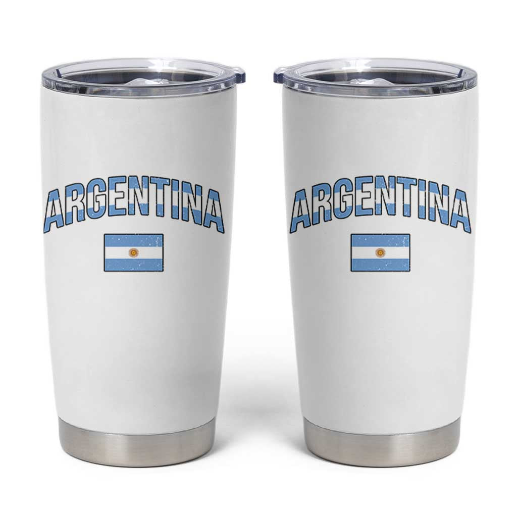 Throwback Argentina Pride Tumbler Cup Vintage Flag Heritage Gift