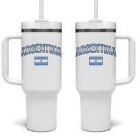 Throwback Argentina Pride Tumbler With Handle Vintage Flag Heritage Gift