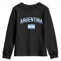 Throwback Argentina Pride Youth Sweatshirt Vintage Flag Heritage Gift