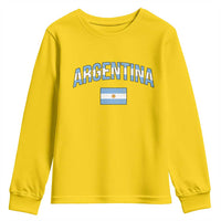 Throwback Argentina Pride Youth Sweatshirt Vintage Flag Heritage Gift