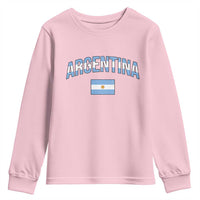 Throwback Argentina Pride Youth Sweatshirt Vintage Flag Heritage Gift