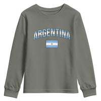 Throwback Argentina Pride Youth Sweatshirt Vintage Flag Heritage Gift
