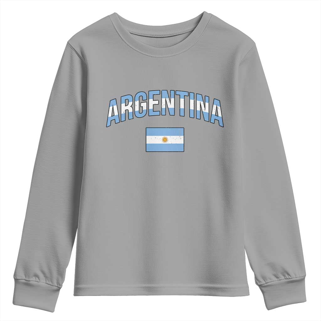 Throwback Argentina Pride Youth Sweatshirt Vintage Flag Heritage Gift