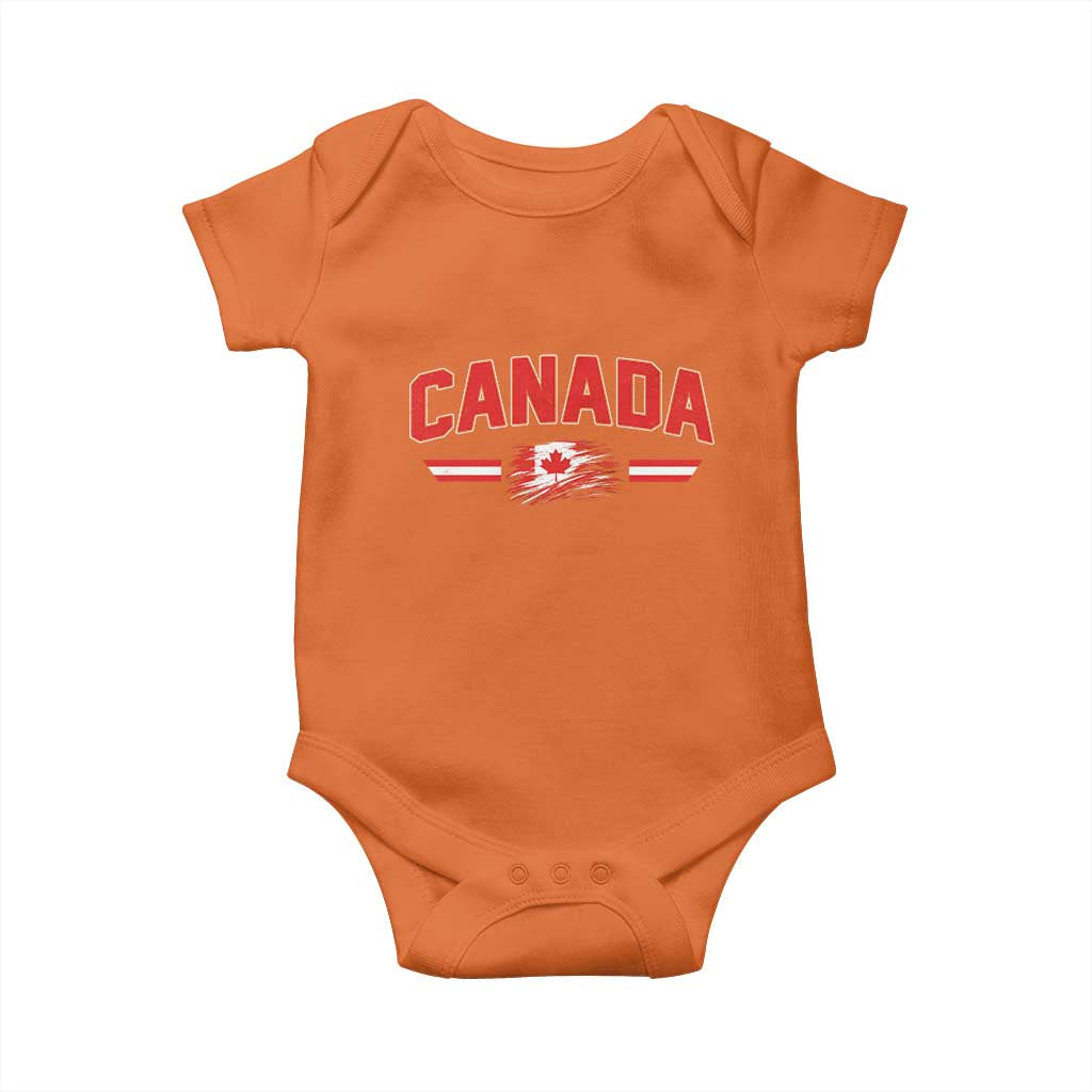 Vintage Canada Flag Baby Onesie Maple Leaf Heritage Gift