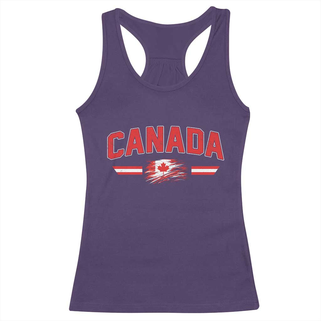Vintage Canada Flag Racerback Tank Top Maple Leaf Heritage Gift