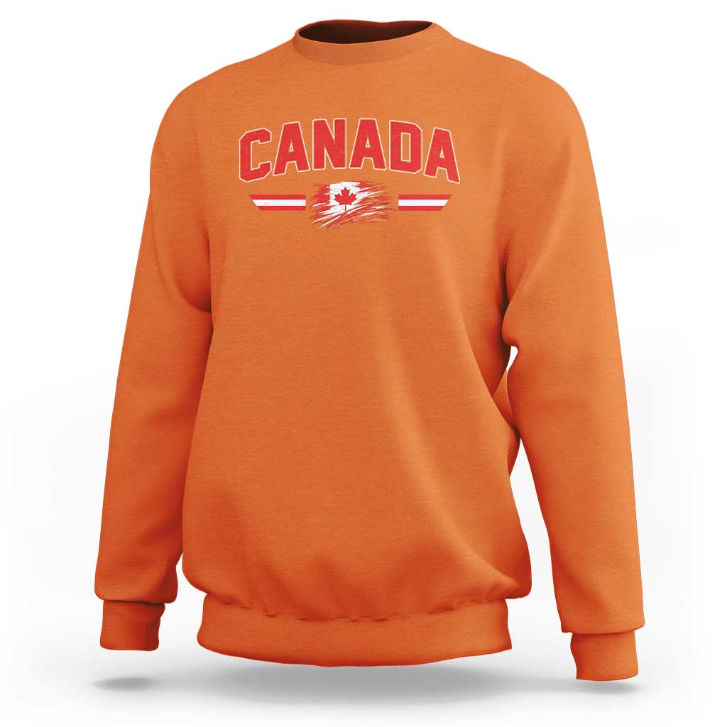 Vintage Canada Flag Sweatshirt Maple Leaf Heritage Gift