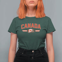 Vintage Canada Flag T Shirt For Women Maple Leaf Heritage Gift