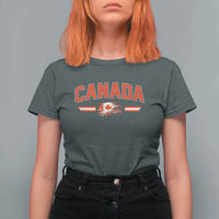 Vintage Canada Flag T Shirt For Women Maple Leaf Heritage Gift