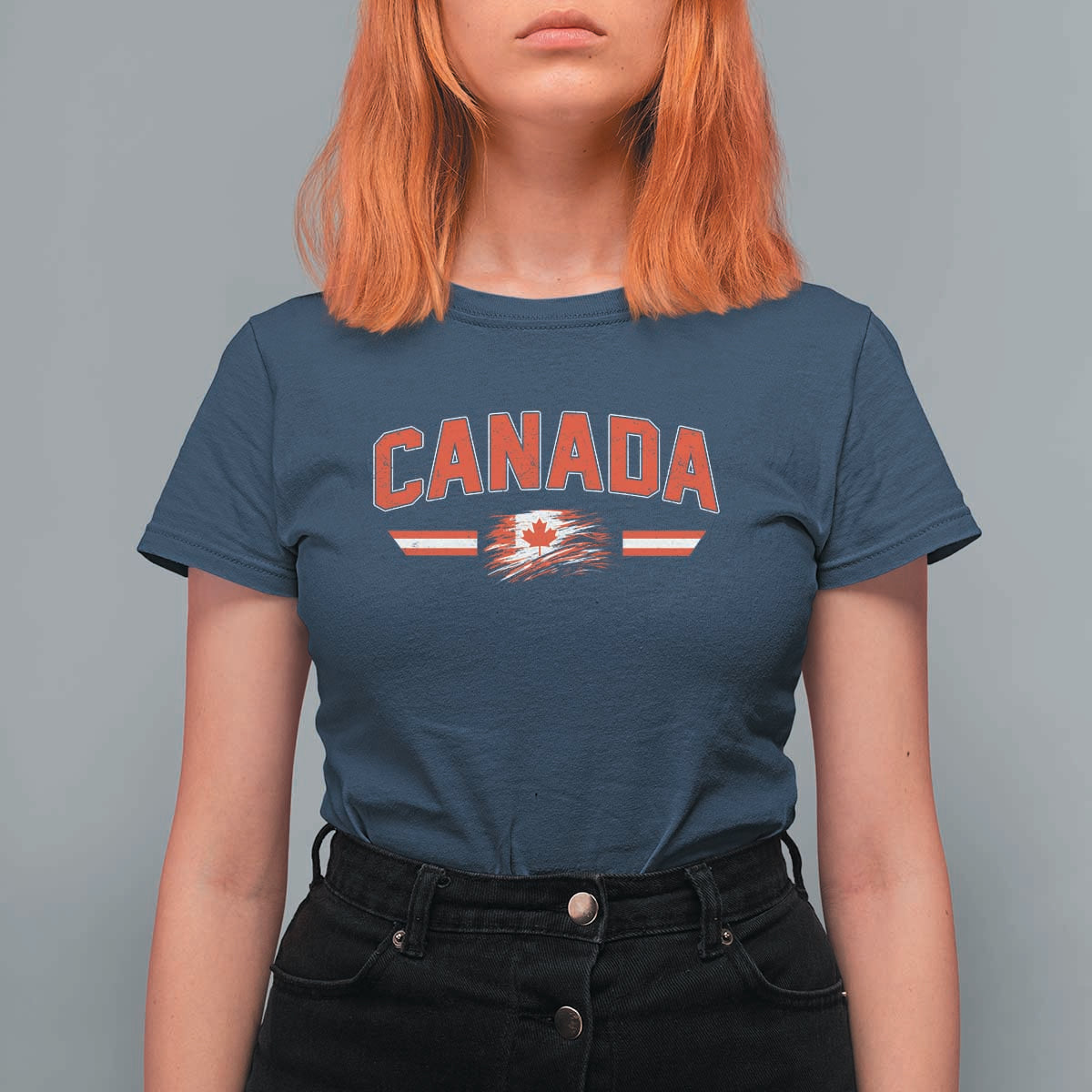 Vintage Canada Flag T Shirt For Women Maple Leaf Heritage Gift