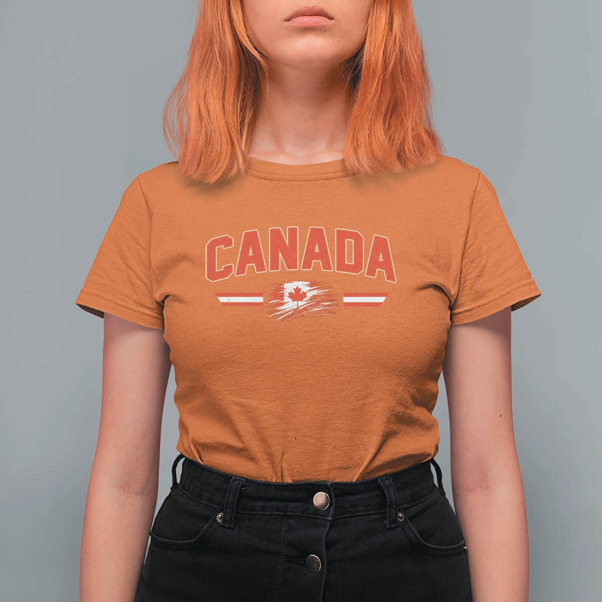 Vintage Canada Flag T Shirt For Women Maple Leaf Heritage Gift