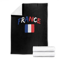 Vintage France Flag French Heritage Graphic Throw Blanket