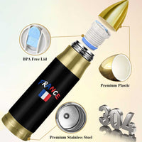 Vintage France Flag French Heritage Graphic Bullet Tumbler