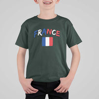 Vintage France Flag French Heritage Graphic T Shirt For Kid