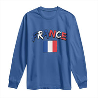Vintage France Flag French Heritage Graphic Long Sleeve Shirt