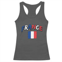 Vintage France Flag French Heritage Graphic Racerback Tank Top