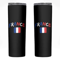 Vintage France Flag French Heritage Graphic Skinny Tumbler