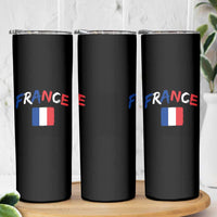 Vintage France Flag French Heritage Graphic Skinny Tumbler