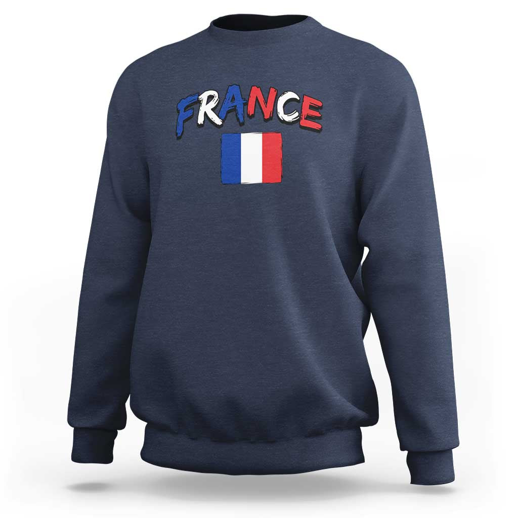 Vintage France Flag French Heritage Graphic Sweatshirt