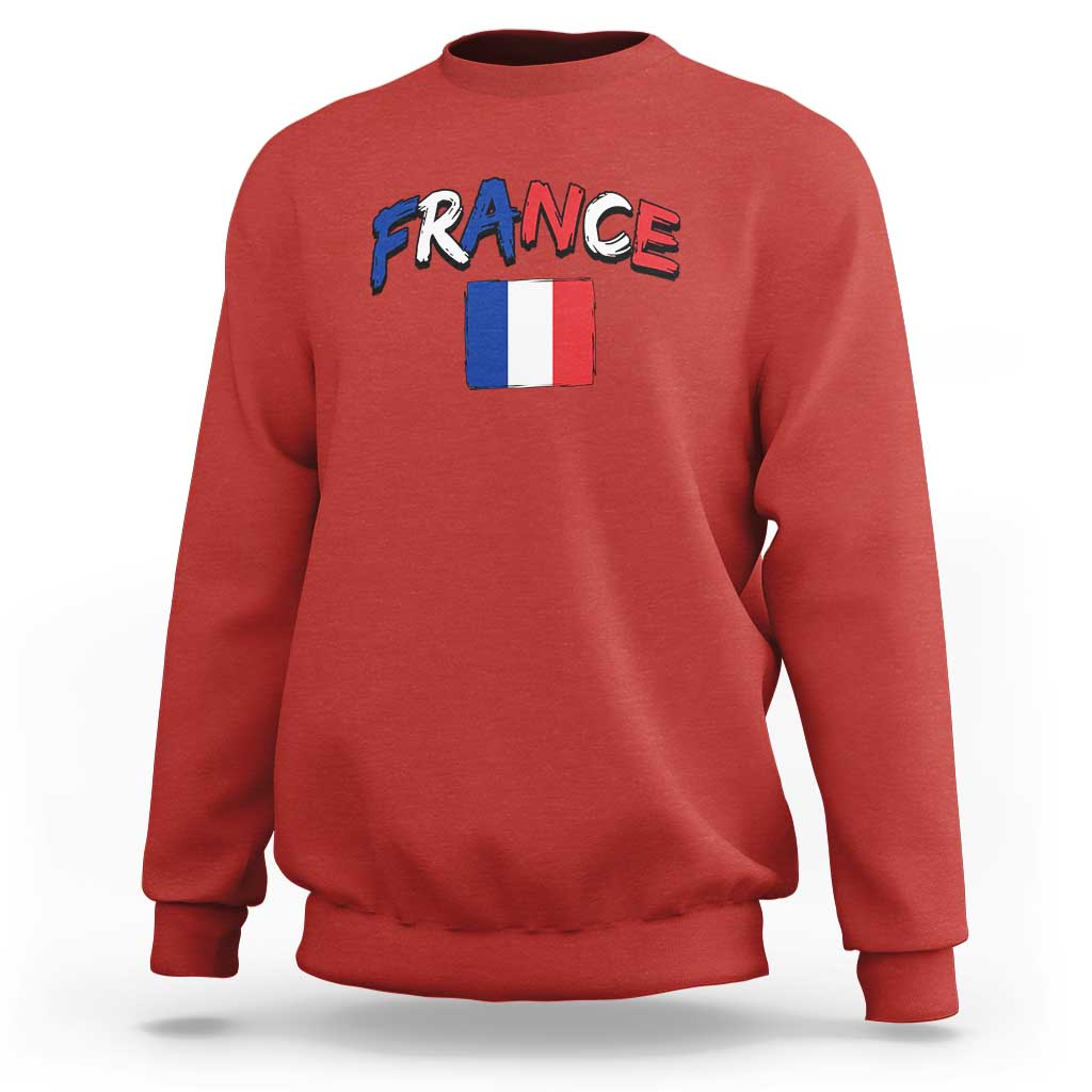 Vintage France Flag French Heritage Graphic Sweatshirt