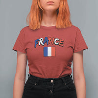 Vintage France Flag French Heritage Graphic T Shirt For Women