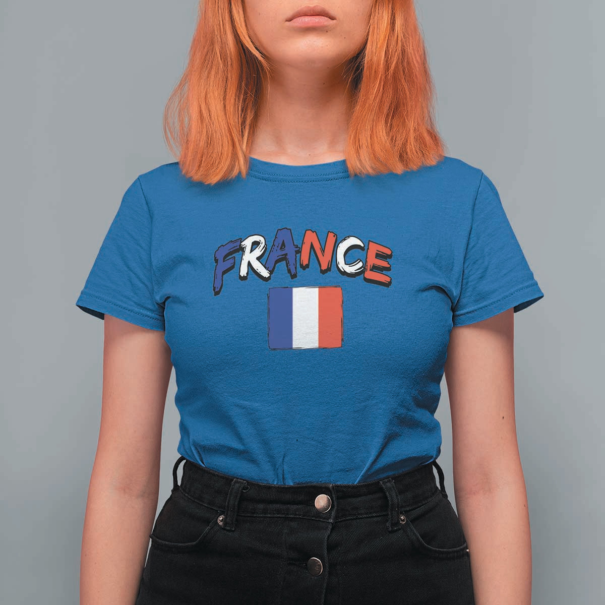 Vintage France Flag French Heritage Graphic T Shirt For Women